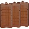 Silicone Break-Apart Chocolate, Food Grade Non-Stick Protein and Energy Bar Mold (Chocolate Bar Mold Set of 4)