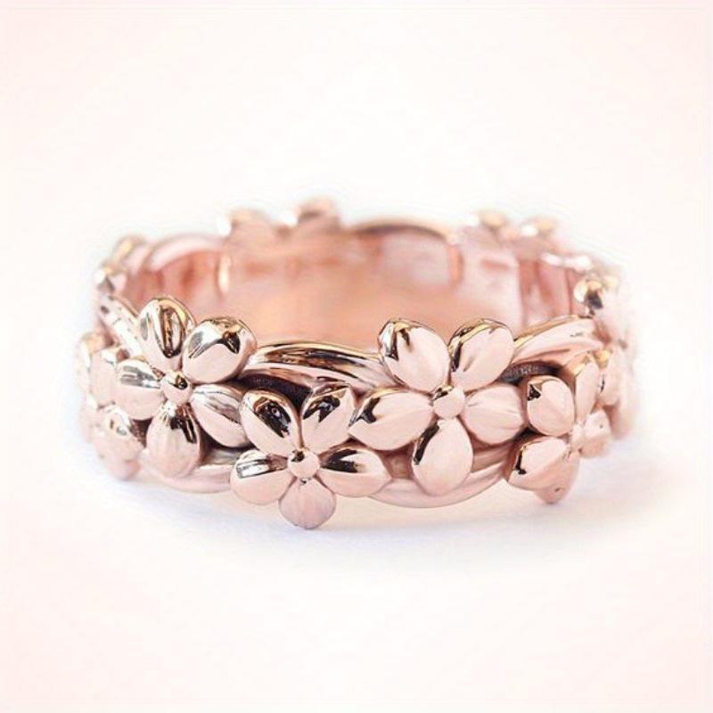 1Pc Fashion Plum Blossom Ring Simple Flower Fashion Ring