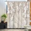 3D Embossed Flower Geometry Shower Curtain Vine Leaves Butterfly European Luxury Waterproof Bathroom Art Decor Hooks Curtains