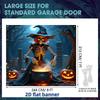 2D Flat Banner, 1pc Halloween Happy Garage Door Banner, Skeleton Witch Boiling Magic Soupzyc