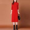 Long Sweater Women's Knee-length Autumn and Winter Dress Women's Loose Knitted Sweater Dress Pullover