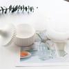 Candle Cup Molds Jewelry Box Molds Handmade Storage Box Silicone Molds Striped Candle Jar Molds