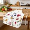 Set Of 6 Aprons With Floral And Butterfly Prints, Made Of Polyester, Suitable For Kitchen Cooking And As A Protective Garment
