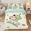 Cute Crayon Shin chan ,Microfibre Bedding Sets, Children's Bed Linen with Zip Room Decor Duvet Cover for Teenagers adult