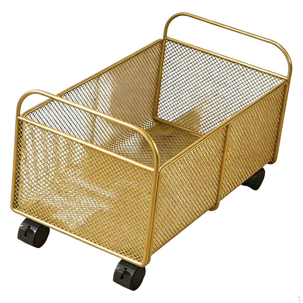 Rolling Book File Cart Organizer Easy To Use Portable Durability Utility Storage Under