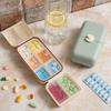 Sealed 10 Grids Pill Case Plastic Pill Storage Box Multi-functional Pill Dispenser  Home