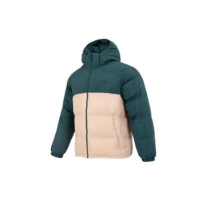 Originals Color Block Hooded Zipper Down Jacket Men Outerwear Green HL9187