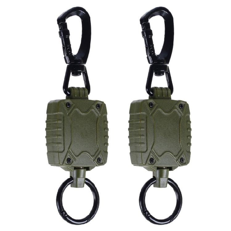 Retractable Key Chain Key Holder Reel with Carabiner 23'' Steel Retractable Cord
