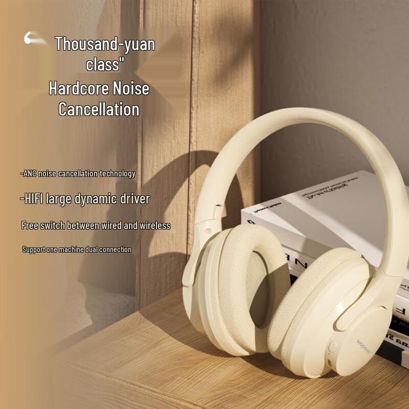 WOPOW BTS01 Active Noise Cancelling Over-Ear Bluetooth Headphones