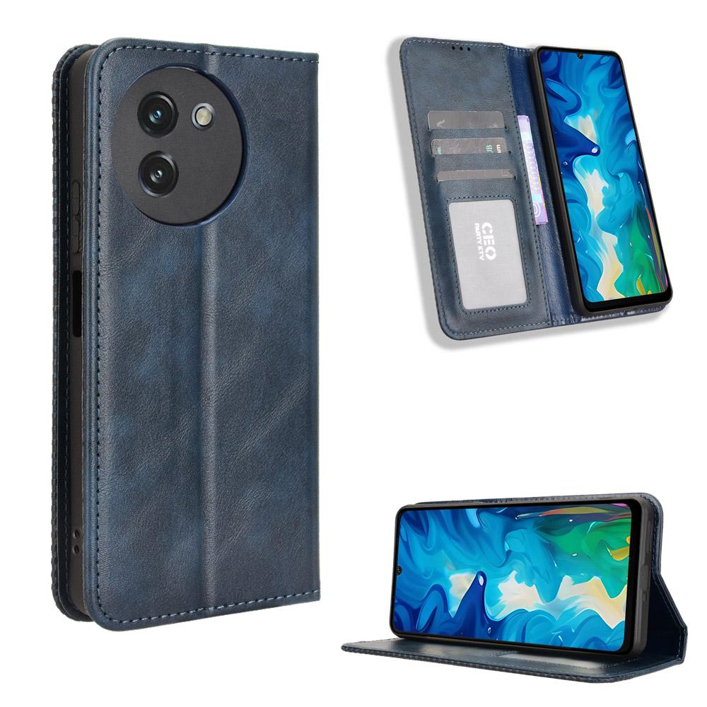 For Doogee Note 59 Pro/Doogee Note 59 Leather Case Wallet Stand Retro Texture Phone Cover