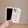 Herbst/Winter Cartoon Pig Linsenrahmen Plüsch-Handyhülle für iPhone 15 14 13 12 11 Pro Max All-Inclusive-Fallschutzhülle