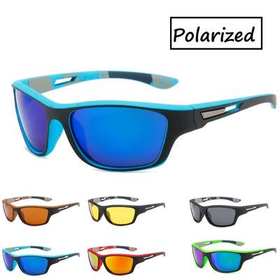 Erkek Retro Polarize Güneş Gözlüğü Unisex Seyahat Kare Çerçeve Ultralight Spor güneş gözlüğü Açık Sürme Gözlüğü Shades Erkek için