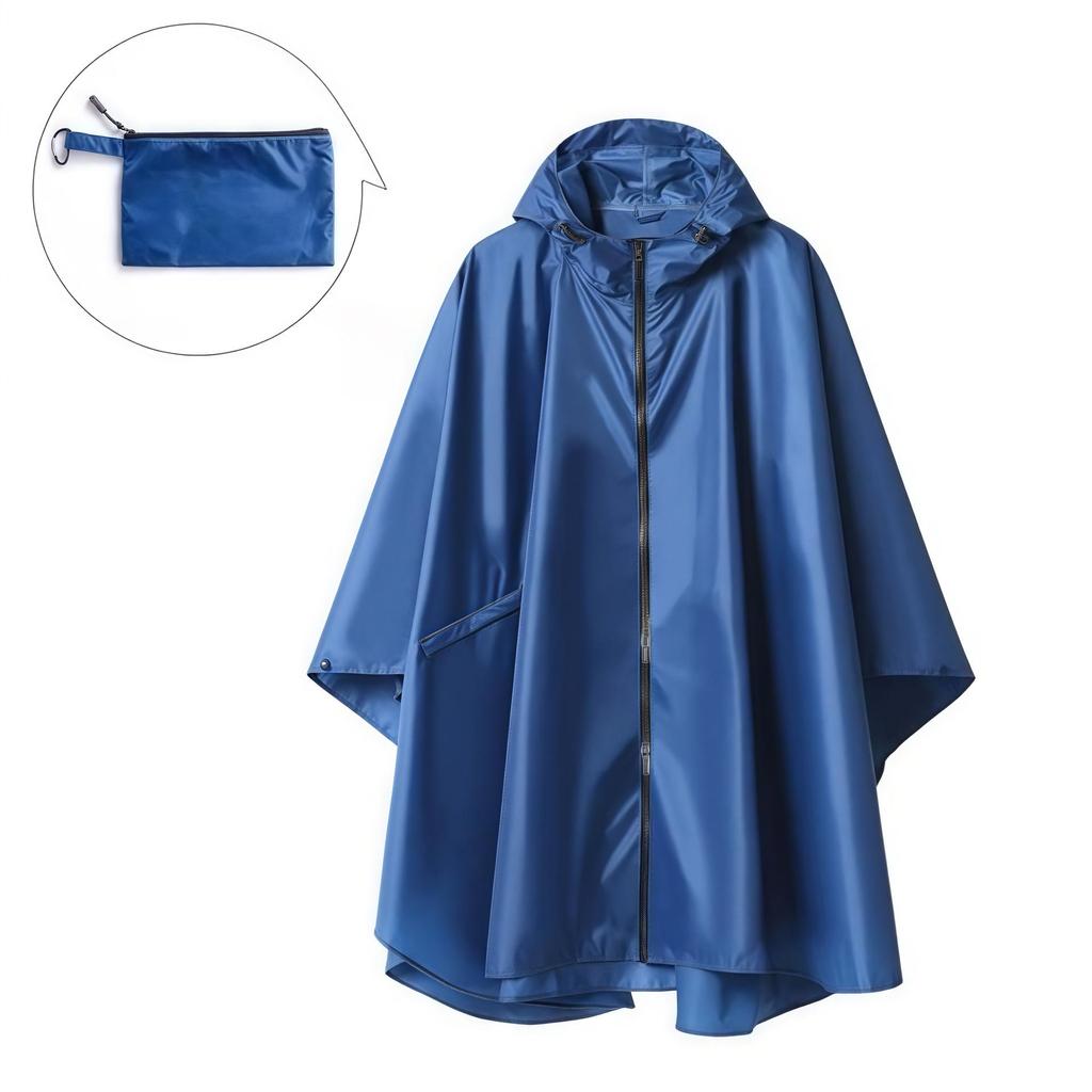 Imperméable de Pluie à Capuche Manches Imperméable Poncho de Pluie Grande Taille Portable Housse de Pluie Randonnée Voyage Unisex