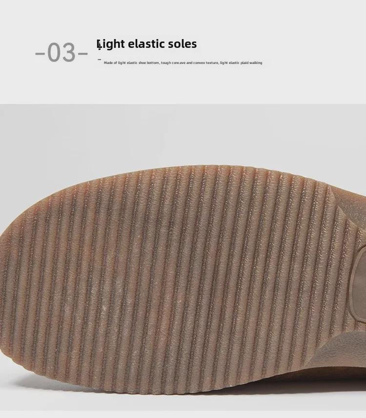 Pánské matné kožené ležérní společenské boty s měkkou podrážkou - britský styl