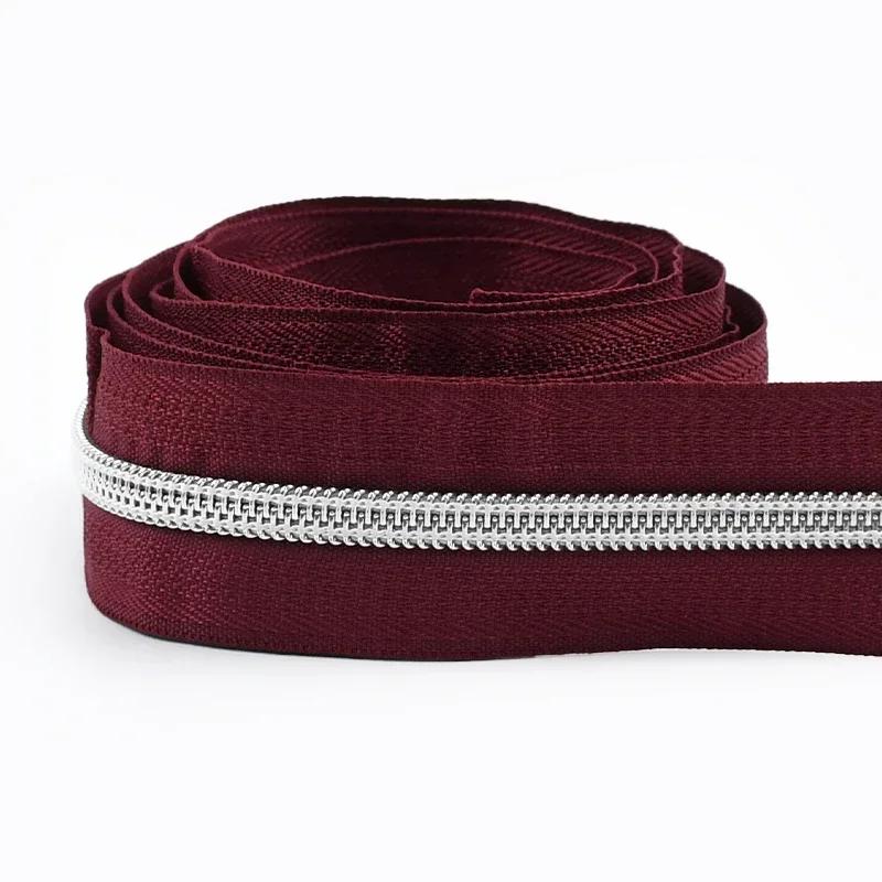 Meetee 1-10M 5# Nylon Zippers for Bag Shoes Garment Plasic Roll Zipper By The Meter Decor Zips Repair Kit DIY Sewing Accessories