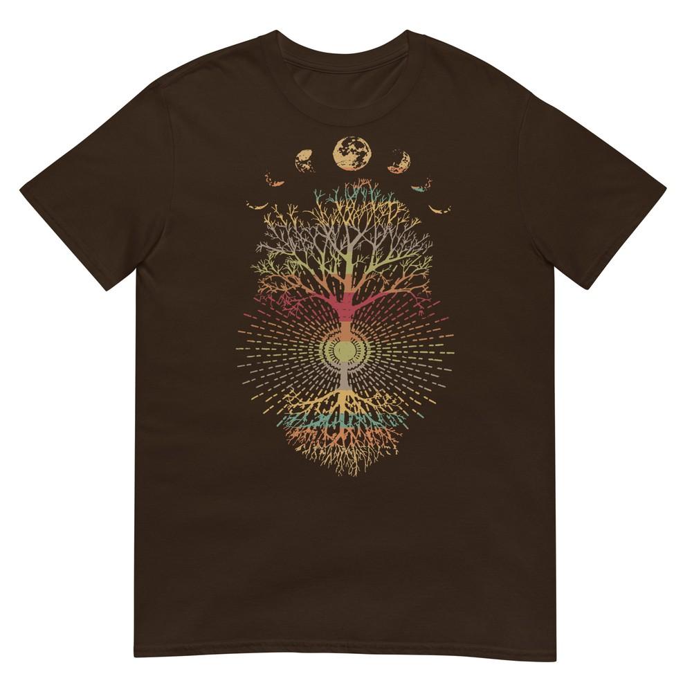 Phases Of The Moon Retro 60s 70s Vibe Tree Of Life TShirt