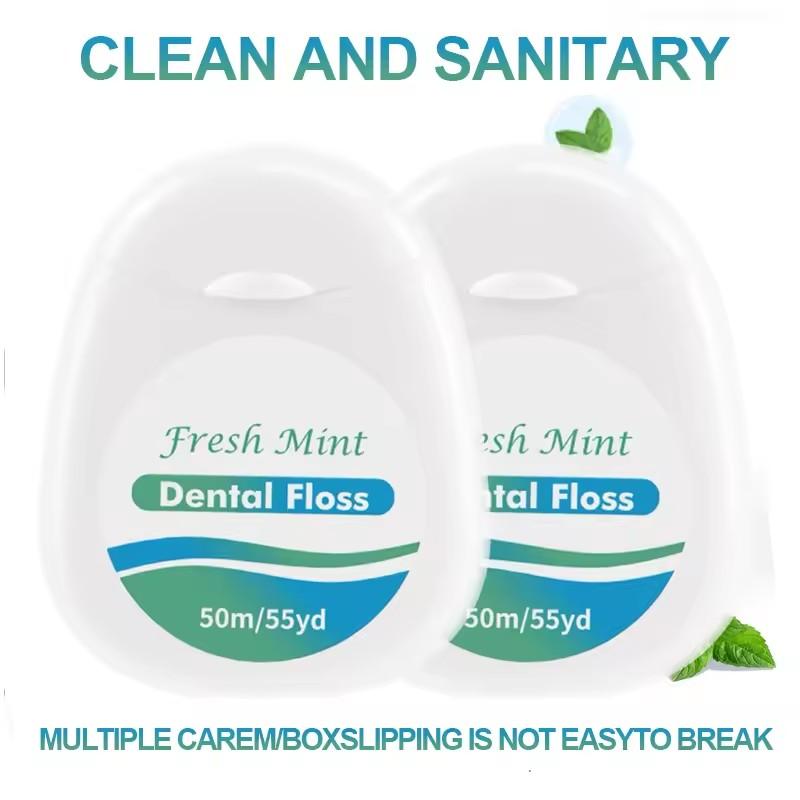 Mint Flavored Dental Floss Roll - Interdental Cleaning Tools Adult Home Oral Care Set - 6/3/1 Pcs White Box Options