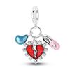 Copper Metal Pink Color Love Color Flower Colorful Drawing Board Pendant Bead Components Camera Charm Bead Components Bead Component Compatible With