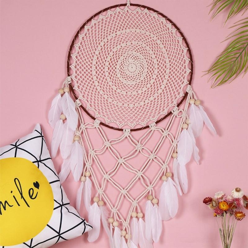 KX4B 43inch Woven for Car Home Homemade Wind Chimes Ornaments