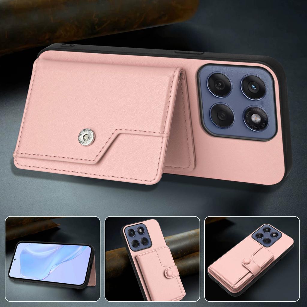 For Motorola Edge 60 5G/Motorola Edge 60s 5G/Motorola Edge 60 Fusion 5G Case RFID Blocking Card Holder Kickstand TPU + PU Leather Phone Back Cover
