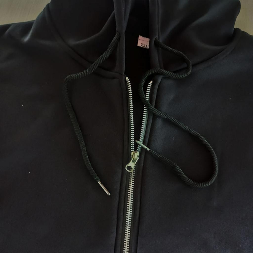 Men's And Women's Casual Solid-color Zipper Hoodie, Men's Trendy Letter-printed Hoodie Jacket
