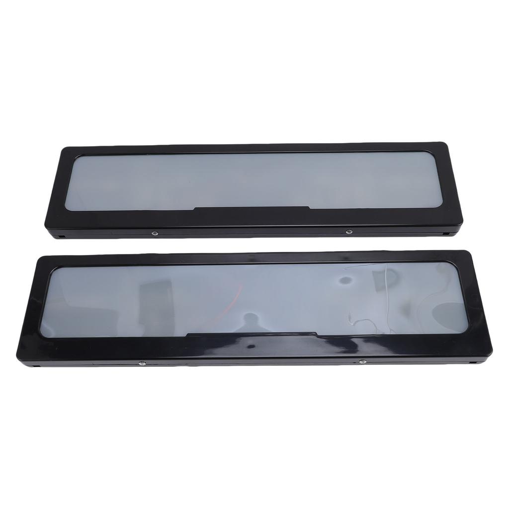 2PCS License Plate Frame Plastic Front Rear License Plate Cover for European Electric Car Tag Black