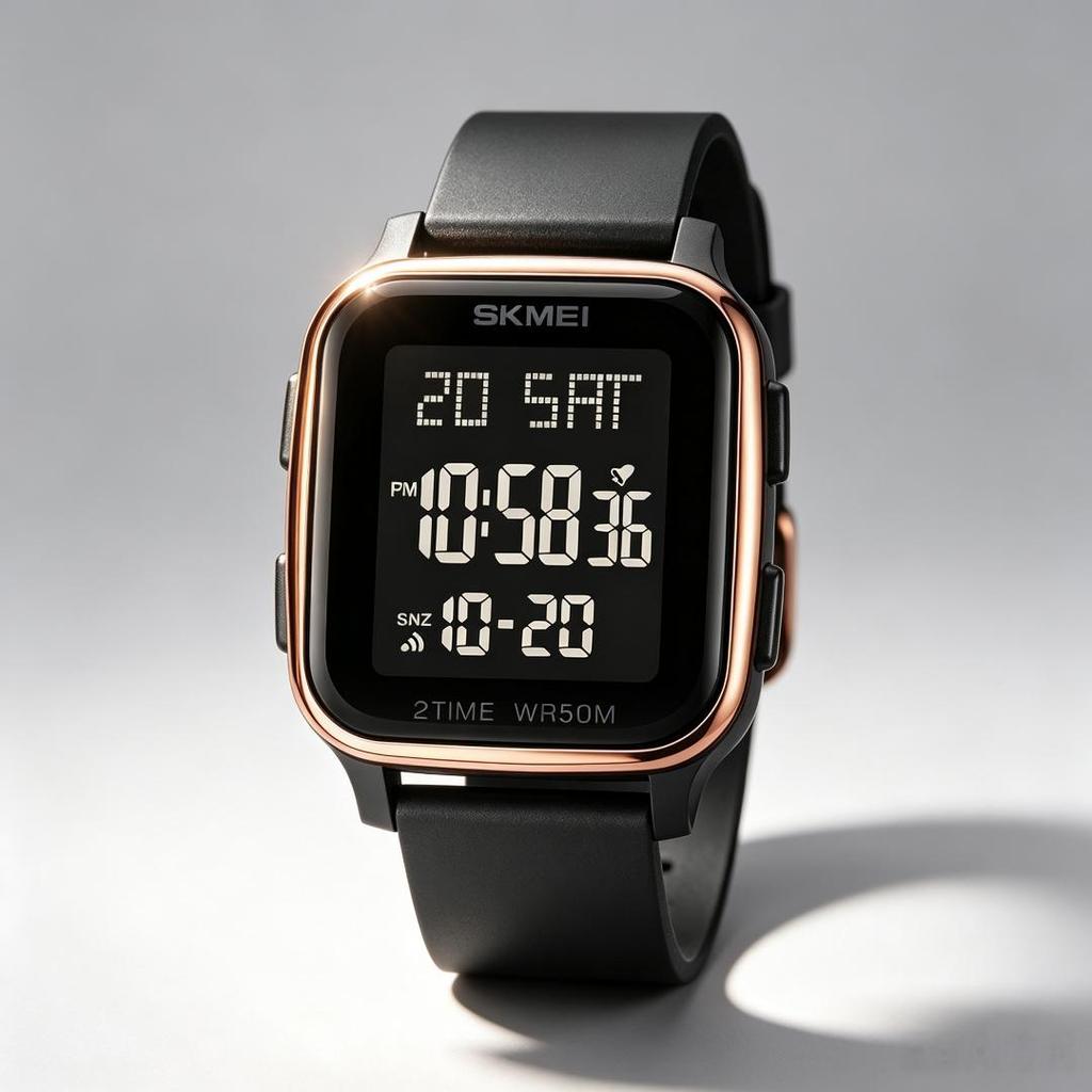 Men's Digital Watch SKMEI Square 50M Waterproof Sports 1858