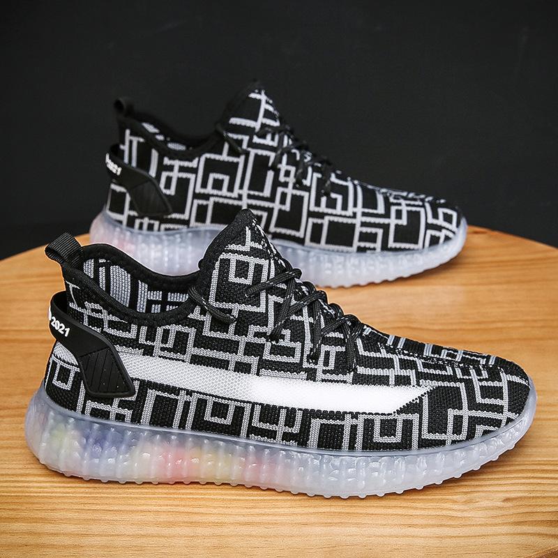 

Fashion Summer new mesh comfortable and breathable men s shoes, outdoor anti slip and wear-resistant running sports and leisure shoes 44 чёрный