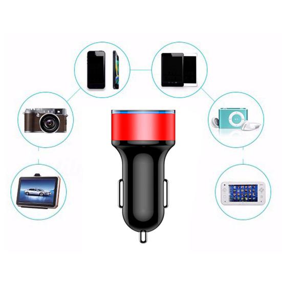 5V/3.1A Dual USB Port Cigarette Lighter Adapter Voltage Display Car Charger