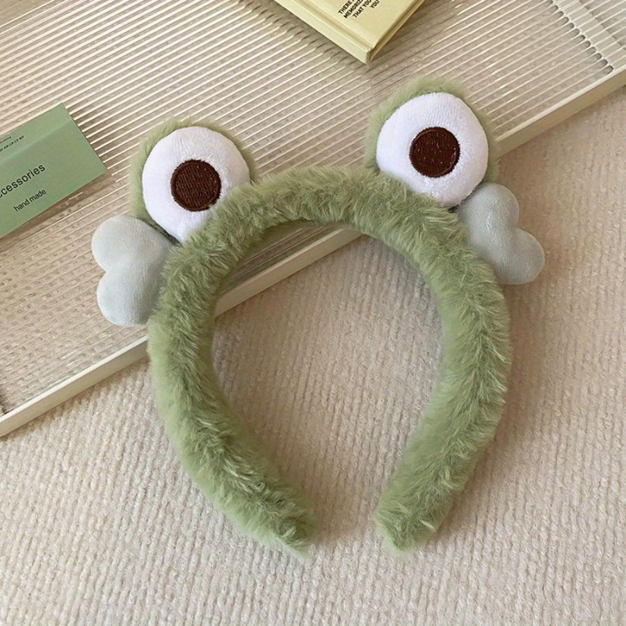 

Lovely Cartoon Frog Shaped Head Band Cute Plush Non Slip Hair Hoop Stylish Hair Accessories For Daily Uses