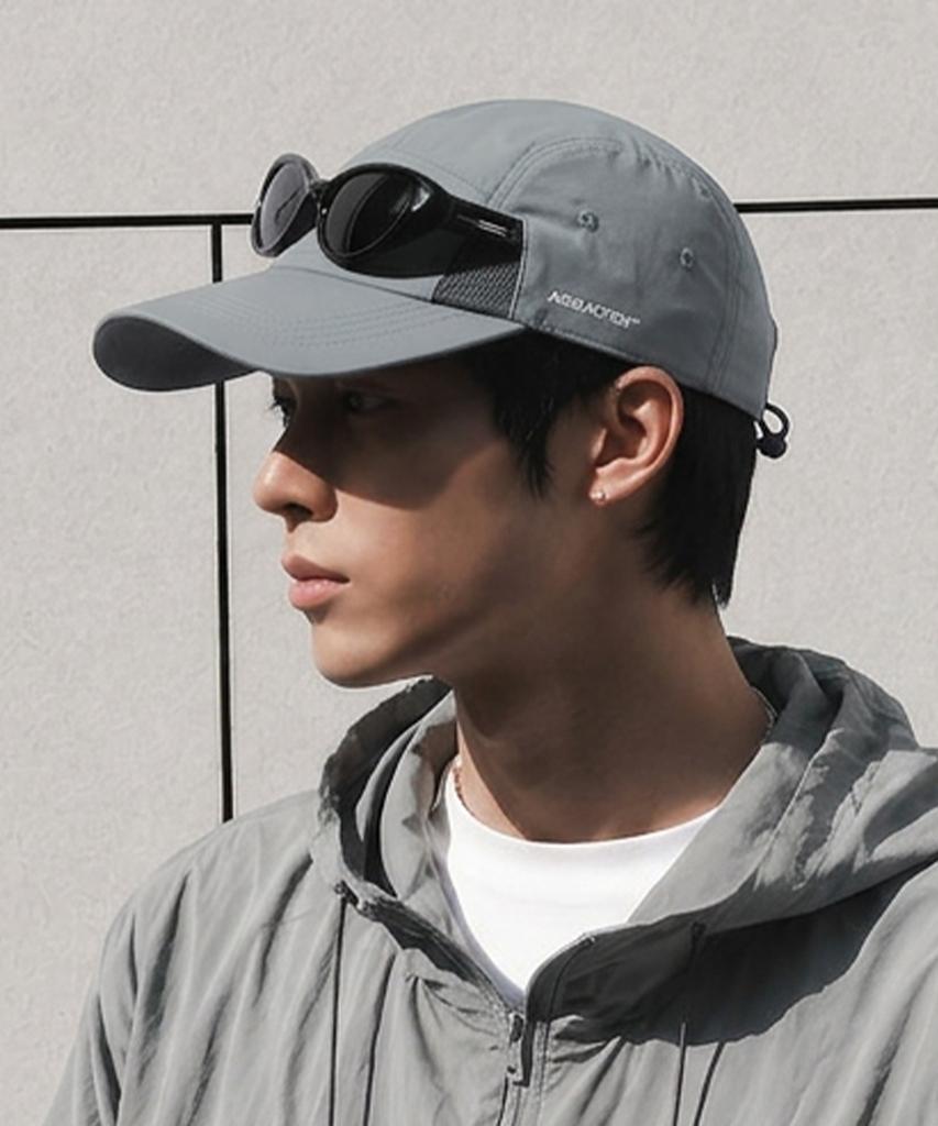 Atejeu Aero Action Sunglasses Holder Ball Cap [Gray]