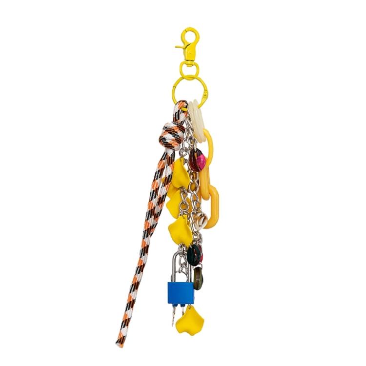 Multifunctional Nylon Cord Bag Hanging Charm Contemporary Keychain Pendant for Fashion Enthusiasts Daily Use Casual Wear