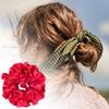Silk Feeling Hair Tie Flower Ruched Hair Catch Hair Holder Scrunchies Hair Rope