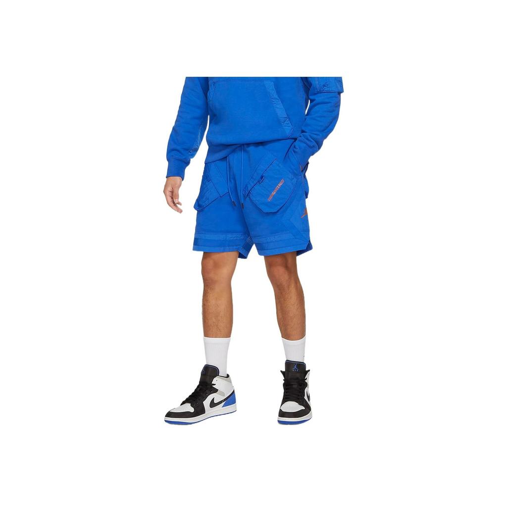 Jordan Multi-Pocket Solid Color Straight Leg Sports Shorts Men Bottoms Blue DA7203-480