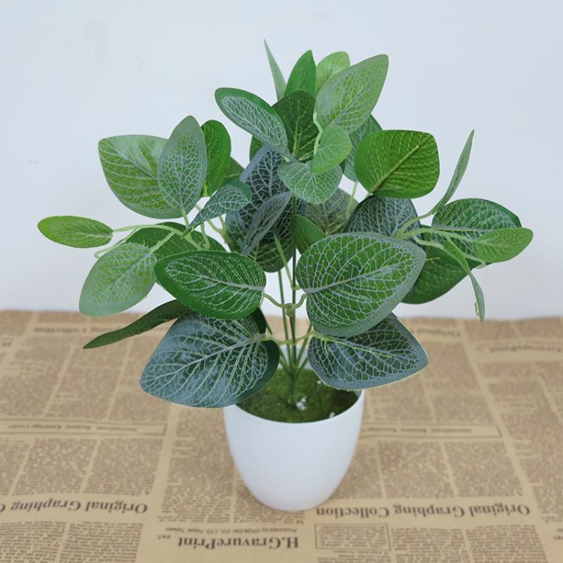 Plastic Artificial Grass Leaves Plant for Home Decoration Wedding Green