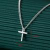 925 Sterling Silber Kreuz Anhänger Halskette Zierlich Minimalistisch Schmuck für Damen Zarte Kette Feiner Mode Geschenk Silberschmuck