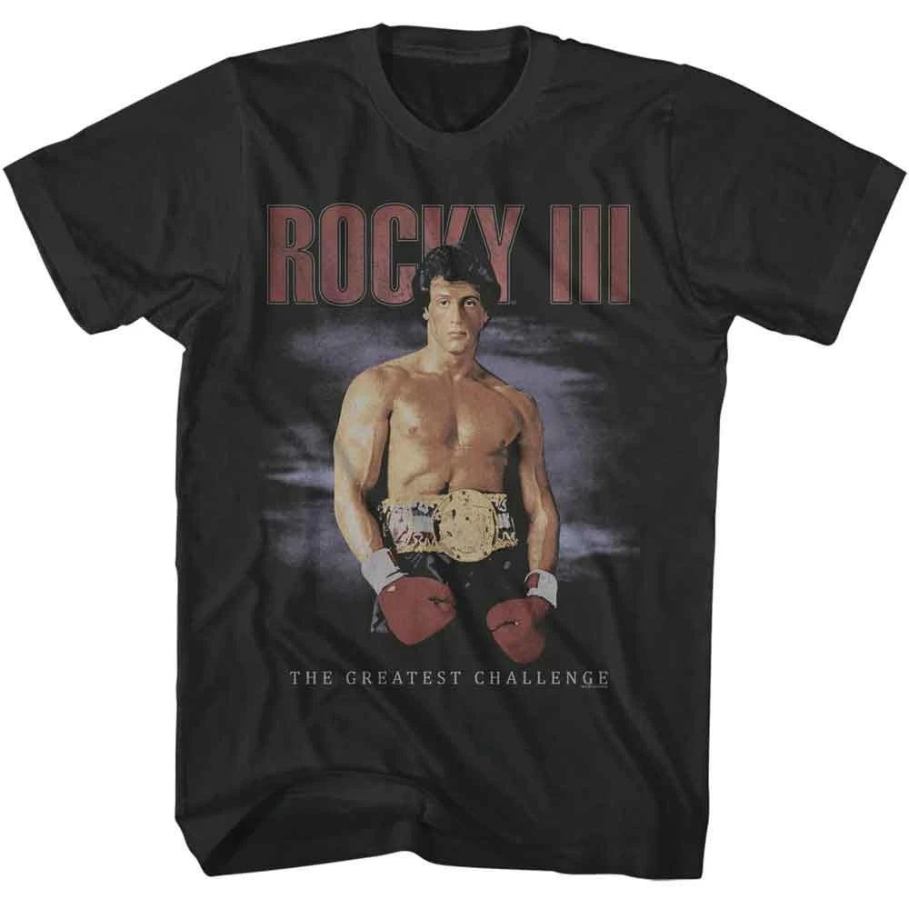 Rocky - Faded Background - Officially Licensed - Gray Solid Front Print Sh 120