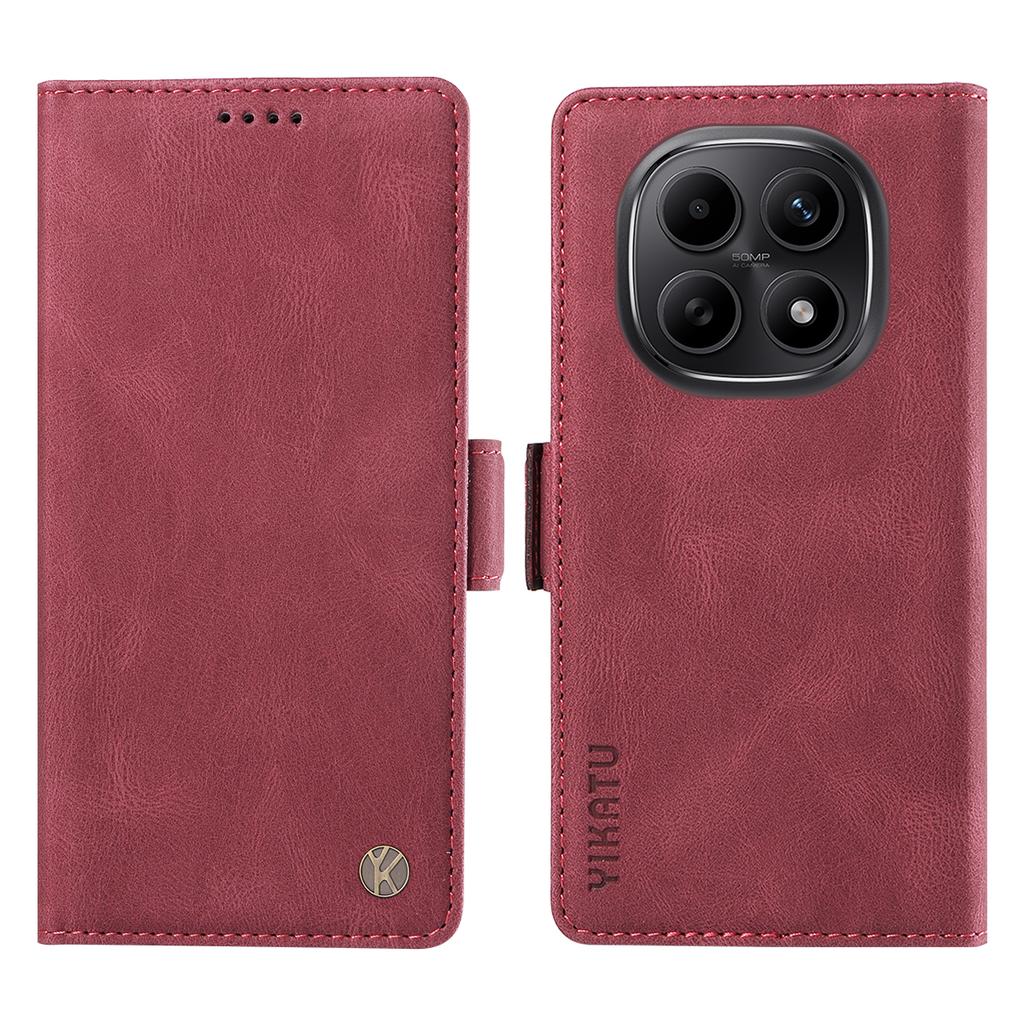 For Xiaomi Poco M8 5G/Redmi Note 15 5G (Global)/15 4G (Global) Leather Case YIKATU YK-005 Skin-touch Feeling Wallet Phone Cover