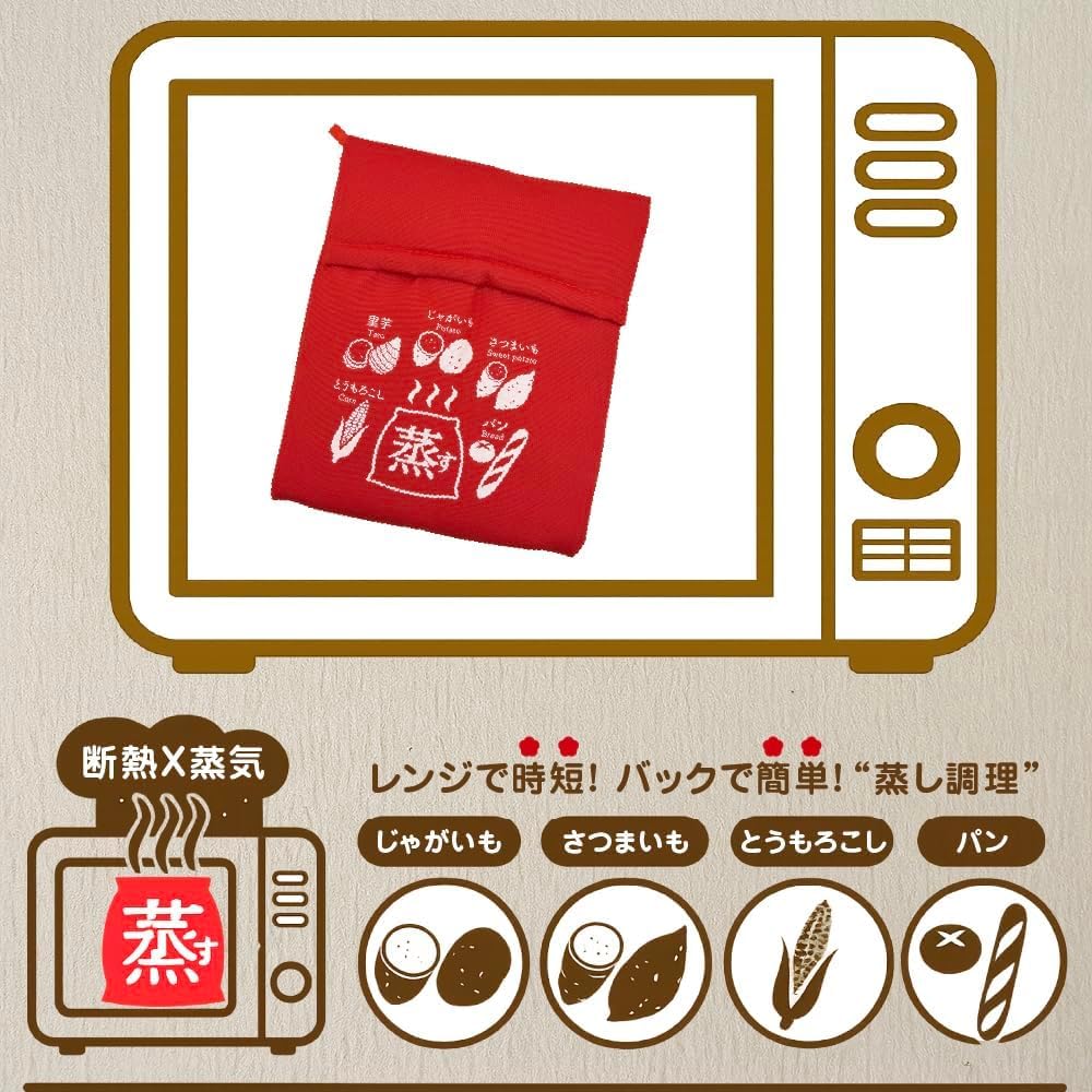 Reusable microwave potato bags for quick and easy baked potato Make delicious potatoes in just 4 pouches. minutes! (1)
