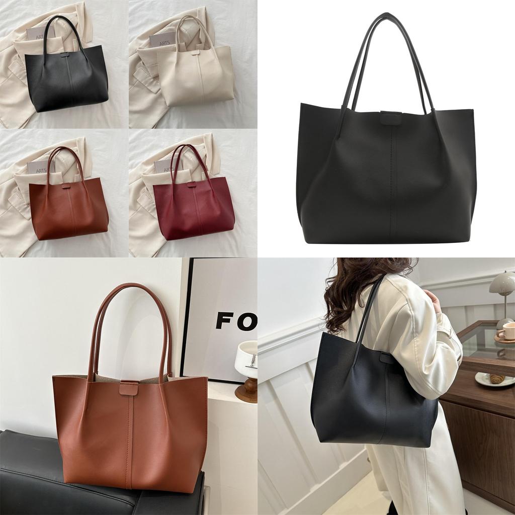 Fashionable Pu Leather Shoulder Tote Bag For Women 2024 New Trendy Handbag Chic Style