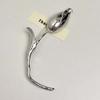 Vintage Red Tulip Shaped Flower Bud Broochs for Women Girls Exaggerated Metal Big Petal Brooch Suit Pins Jewelry Gifts