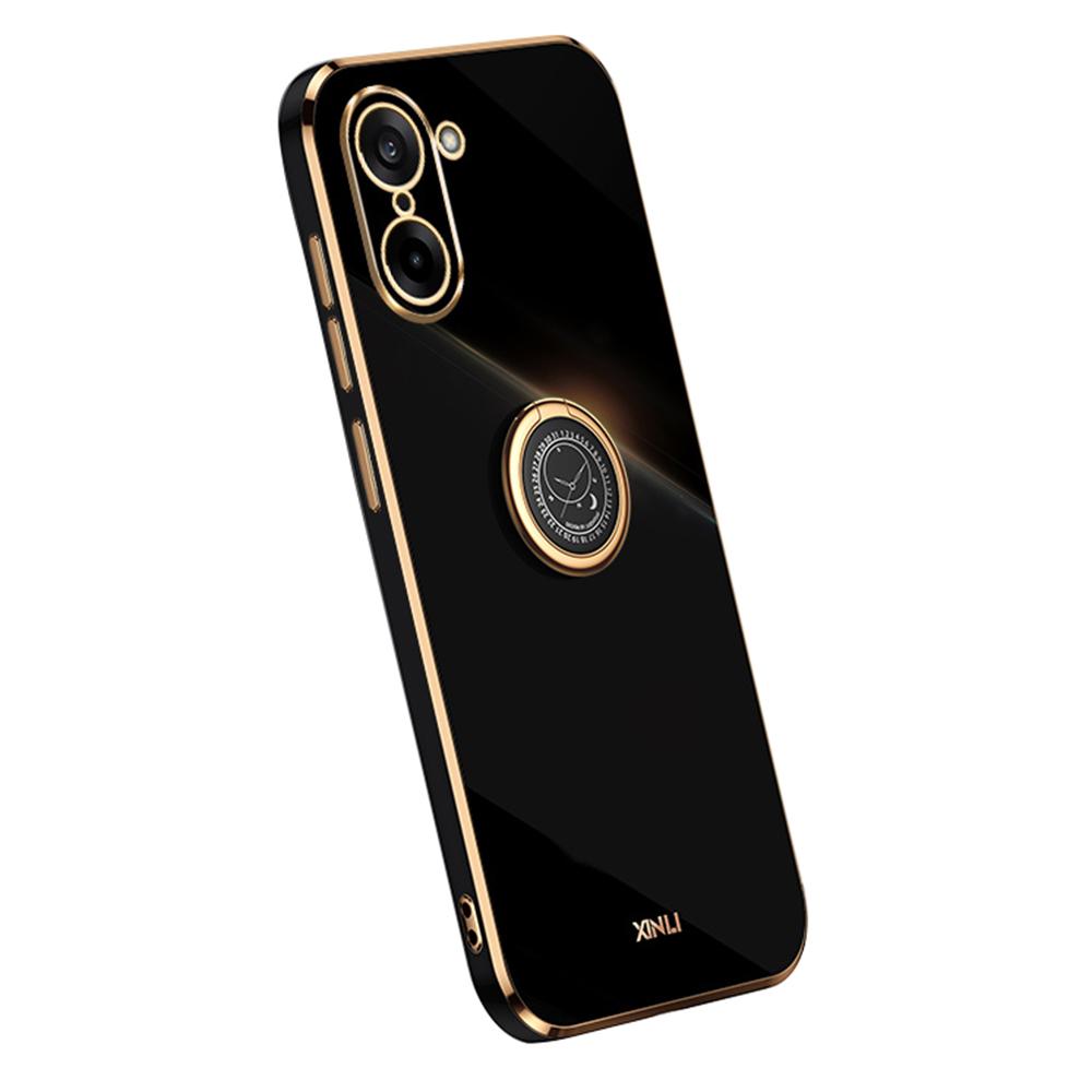 XINLI TPU Case for OnePlus Ace 5 Racing 5G/Nord CE5 5G Ring Kickstand Electroplating Phone Cover
