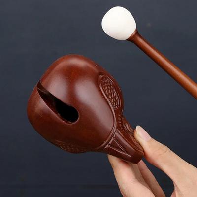 Solid Wood Fish Percussion Instruments Temple Sacrifice Buddhist Temple Supplies Desktop Home Decoration Pray for Auspiciousness