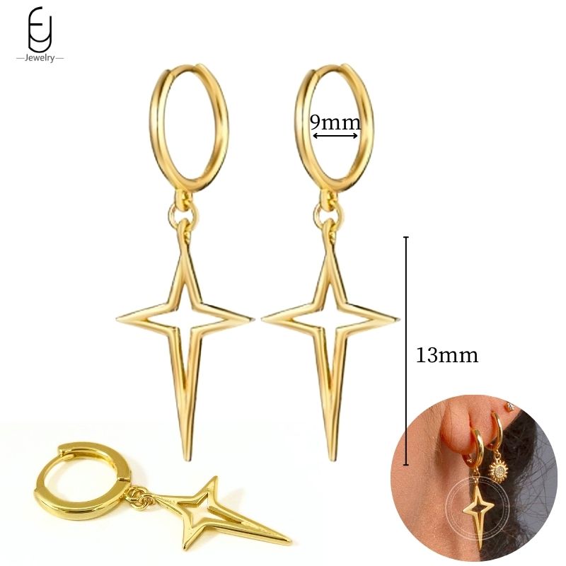 925 Silver Needle Vintage Gold Earrings Luxury Long Chain Tassel Crystal Hoop Earrings for Women Party Trend Jewelry