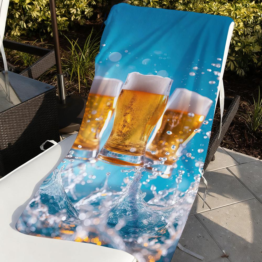 Lang Pattong White Pack Beer Towel Quick Drying Beach Towels Are Suitable For Swimming Pools Camping Yoga And The Gym