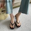 Fashion SUOJIALUN 2025 Summer New Women Slipper Fashion Narrow Band Women Slides Thin High Heel Outdoor Dress Gladiator Sandal Pumps Sho