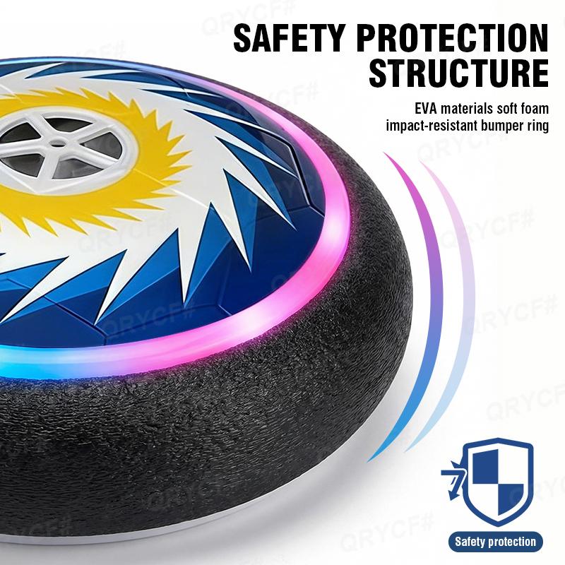 Double Football Goal Kids Toys Universal Ice Hockey With Air Cushion Suspension Football Belt Led Lights Adjustable Indoor Game