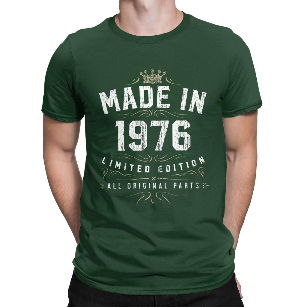 Made In 1976 50 Years of Being Awesome Vintage 50th Birthday T-shirts Men Casual Tee Loose Streetwear T Shirt Top Clothing
