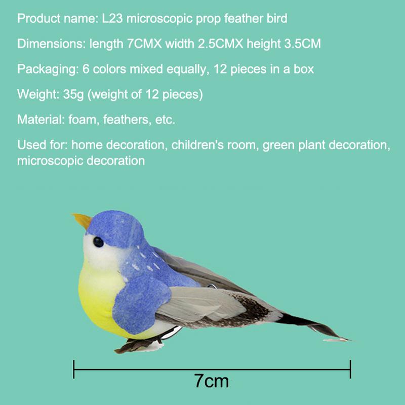 1 kus umělého opeřeného ptáka, pro dekoraci zahrady a krajinářství