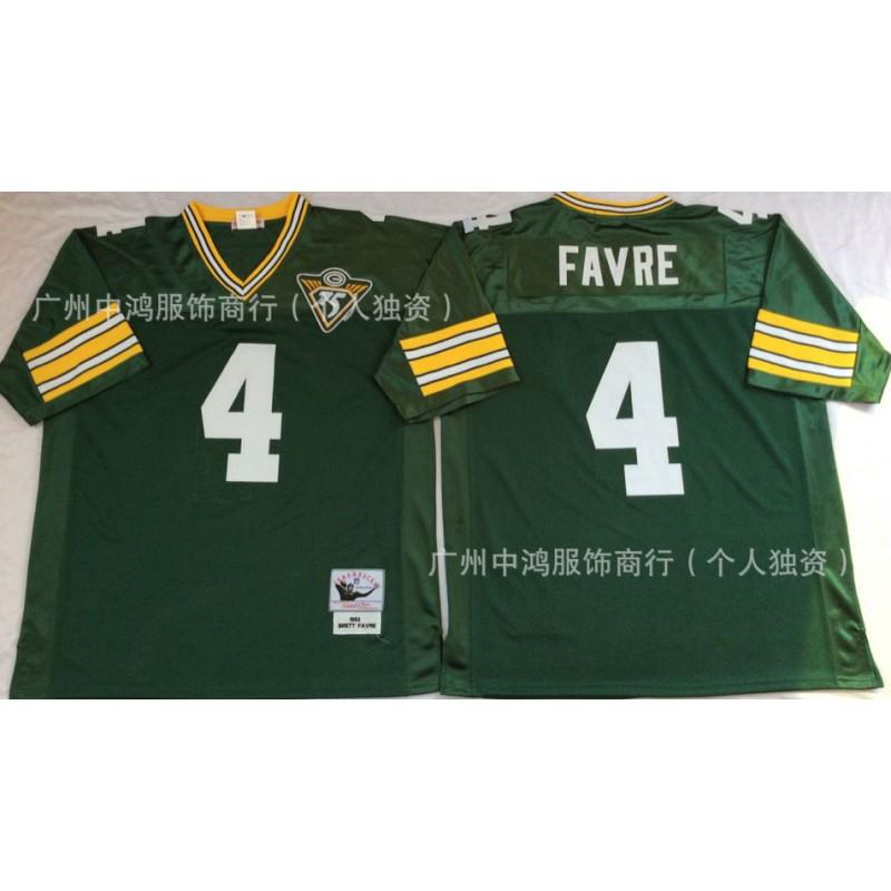 Vintage Green Bay Packers NFL Football Jersey Short Sleeve Retro Style Embroidered Team Apparel
